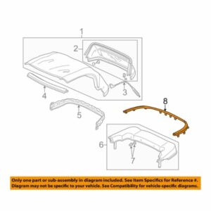 Honda OEM 00-09 S2000 Convertible/soft Top-cover Molding