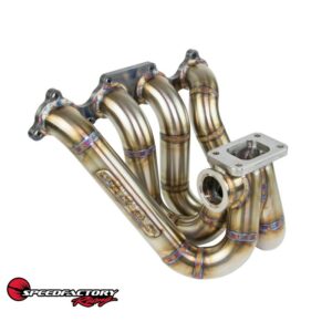 SpeedFactory Racing - Stainless Steel Turbo Manifold Top Mount Style B Series T3 Flange w 44-46mm V-Band WG