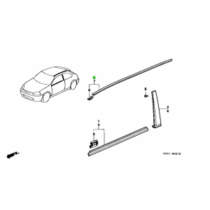 Honda OEM - Honda Civic EK Roof Molding - Left