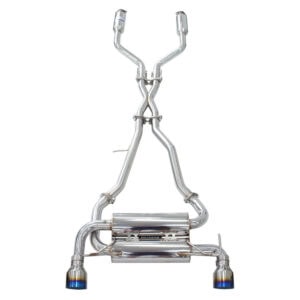 Invidia Gemini Cat Back Exhaust w/Ti Straight Cut Tips - Nissan 370Z Z34 09-20