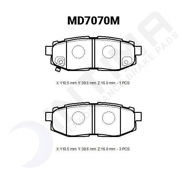 Intima RR Rear Brake Pads - 86 GTS, BRZ, WRX 15+, SJ Forester - Image 2