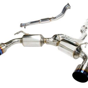 Invidia Dual N1 O2 Back Exhaust w/Ti Straight Cut Tips - Mitsubishi Evo X CZ4A