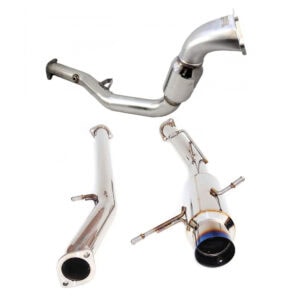 Invidia N1 Turbo Back Exhaust Non Resonated w/Catted Down Pipe, Ti Tip - Subaru WRX/STI GD 01-07