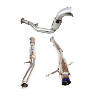 Invidia N1 Turbo Back Exhaust Resonated w/Catless Down Pipe, Ti Tip - Subaru WRX/STI GD 01-07