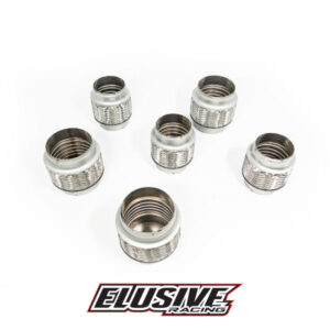 Elusive Racing - Stainless Steel Flex Pipe With Outer Braid 2.5" & 3" x 4" long