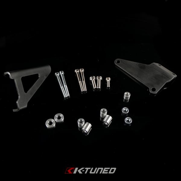 K-Tuned - Replacement Steel Alternator Brackets for A/C&P/S Eliminator Kit