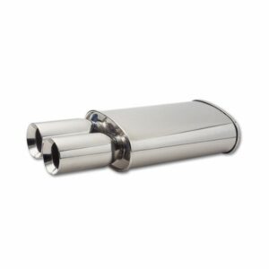 Vibrant Performance - STREETPOWER Oval Muffler w/ Dual 3.5" Round Tips (3" inlet)
